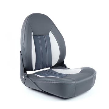 Bootstoel High Back Premium Comfort Zwart - Grijs, Watersport en Boten, Ophalen of Verzenden, Nieuw