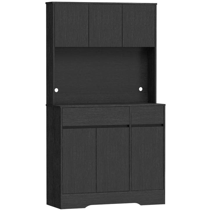 Buffet-keukenkast Met Werkblad, 6 Deuren, Hoge Opbergkast Me, Huis en Inrichting, Kasten | Boekenkasten, Nieuw, Verzenden