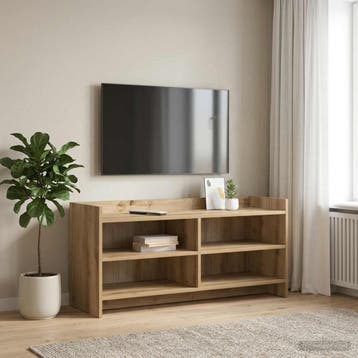 vidaXL TV-kast 100 x 33 x 47 cm Artisanaal eiken Bewerkt, Minder dan 50 cm, Verzenden, Nieuw, Minder dan 100 cm