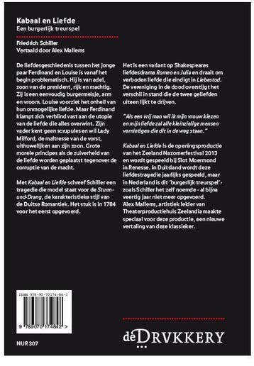 Kabaal en liefde 9789070174842 Friedrich Schiller, Verzenden, Gelezen, Friedrich Schiller