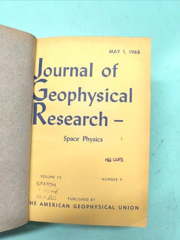Journal of Geophysical Research - Plate Tectonics (Le Pichon, Antiek en Kunst