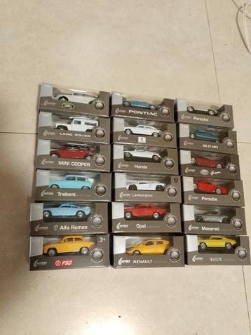Welly 1:55 - Modelauto (18) - Alfa Romeo Pontiac Peugeot, Nieuw