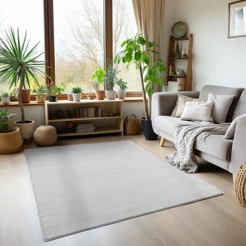Wasbaar Vloerkleed | Sky | Uni | Zilver | 120x170 cm, Verzenden, Nieuw