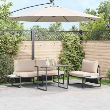 Patio Tafel Modern Grijs | Laatste Stuk!, Ophalen of Verzenden, Zo goed als nieuw, Rechthoekig, Metaal