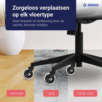 Stane Bureaustoel Wieltjes bureaustoelwielen - Zwenkwielen -, Caravans en Kamperen, Kampeermeubelen, Ophalen of Verzenden, Zo goed als nieuw