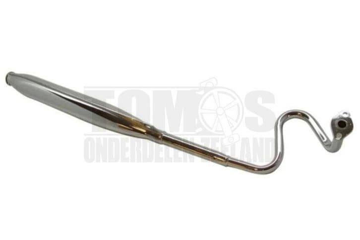 Tomos Uitlaat 18mm Tecno standaard S-bocht snor chroom A3..., Fietsen en Brommers, Brommeronderdelen | Algemeen, Nieuw, Ophalen of Verzenden