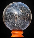Extra grote 16 cm Zilveren Larvikiet Black Moonstone Bol -