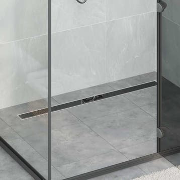 vidaXL Doucheafvoer Glasdeksel met 360° Sifon Zwart 100 cm, Verzenden, Nieuw