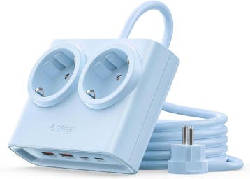 USB Verdeelstekker met 4x USB | Blauw | Tweedekansje OP=OP, Ophalen of Verzenden, Gebruikt, Stopcontact