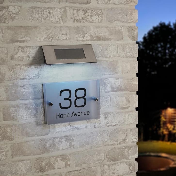 Solar LED Huisnummer Delta, Tuin en Terras, Buitenverlichting, Waterbestendig, Led, Licht-donker-sensor, Zonne-energie, Minder dan 50 watt