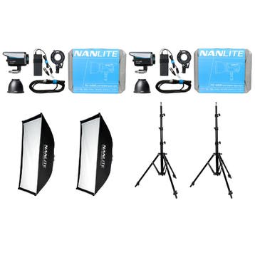 Nanlite FC-120C LED RGBW Spot Light Dual Kit With Softbox, Ophalen of Verzenden, Nieuw, Overige typen