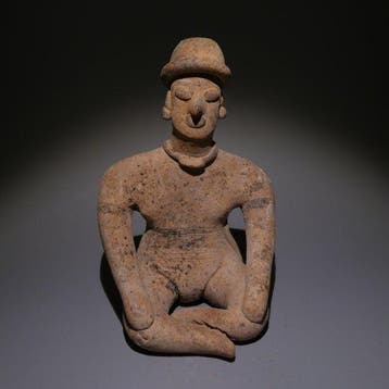 Colima, Westkust Terracotta Zittende figuur. 11,5 cm hoog., Verzamelen