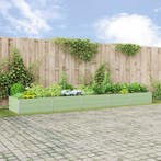 vidaXL Plantenbak Pastelgroen 480 x 100 x 45 cm, Tuin en Terras, 100 cm of meer, Verzenden, Nieuw, Metaal