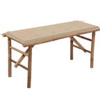vidaXL Tuinbank inklapbaar met kussen 118 cm bamboe, Tuin en Terras, Tuinbanken, Verzenden, Nieuw, Hout