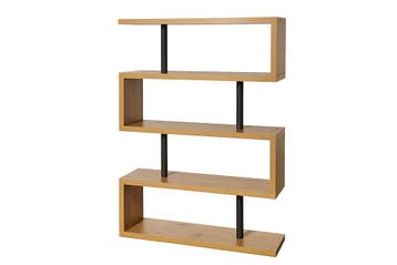 Design plank SNAKE 165cm eikenlook boekenkast met vijf, Ophalen of Verzenden, Nieuw