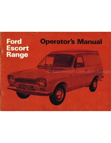 1968 FORD ESCORT RANGE INSTRUCTIEBOEKJE ENGELS, Auto diversen, Handleidingen en Instructieboekjes