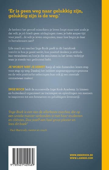 Je wordt wat je denkt 9789401409469 Inge Rock, Verzenden, Zo goed als nieuw, Inge Rock