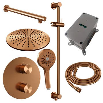 Brauer Copper Edition Thermostatische Regendoucheset Inbouw, Ophalen of Verzenden, Nieuw