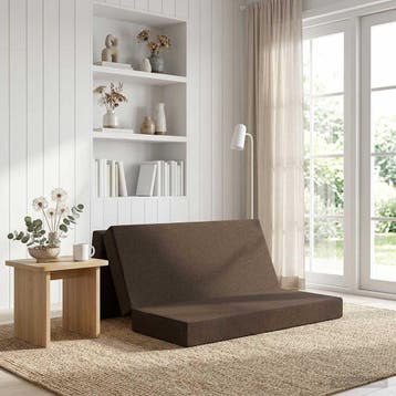 vidaXL Vouwbare Bankbed 180 x 67 x 45 cm Taupe, Verzenden, Nieuw