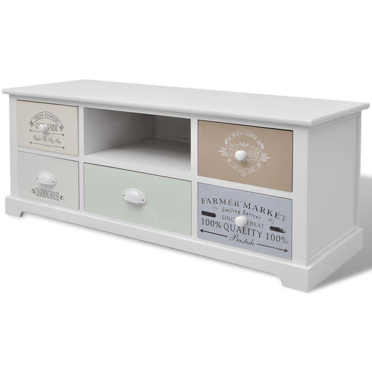 Dressoir hout vintage stijl | Tweedekansje | OP=OP, Huis en Inrichting, Kasten | Televisiemeubels, 25 tot 50 cm, Zo goed als nieuw