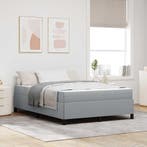 vidaXL Boxspringbed Lichtgrijs 160 x 200 cm Stof, Verzenden, Nieuw, Stof