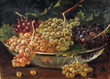 Fernando Martinez Checa (1858-1933) - Bodegón de uvas