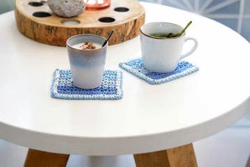 Haakpatroon Onderzetters Delfts Blauw van katoen, Ophalen of Verzenden, Nieuw