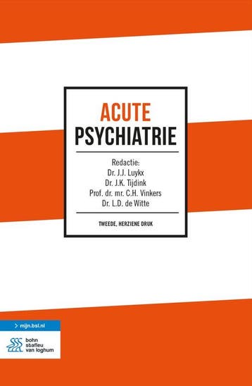 9789036828000 Acute psychiatrie J.J. Luykx, Boeken, Verzenden, Nieuw, J.J. Luykx
