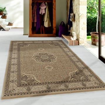 Perzisch Tapijt | Kashmir | Medaillon | Beige | 200x290 cm, Verzenden, Nieuw
