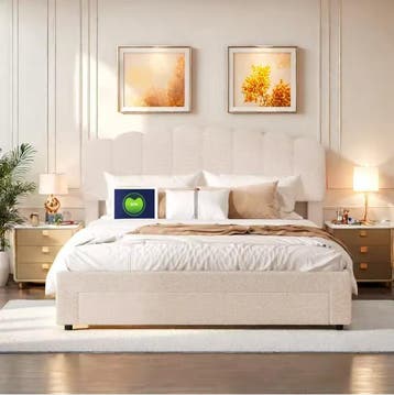 Tweepersoonsbed 140x200 cm met USB-Oplaadpoort en Lade, Nieuw