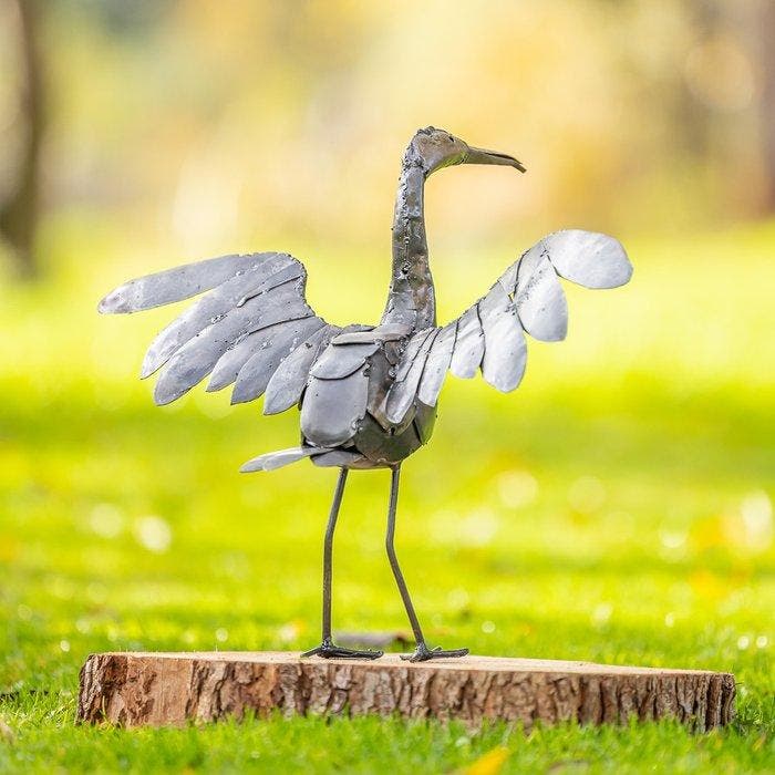 sculptuur, Statue: Aalscholver - 400 mm - Metaal, Antiek en Kunst, Kunst | Designobjecten