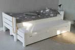 KINDERBED 90x200 bedden in wit + bodems + laden (TIP), Kinderen en Baby's, Kinderkamer | Bedden, 85 tot 100 cm, Nieuw, Ophalen of Verzenden