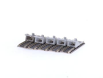 Schaal N Fleischmann Piccolo 9116 stoodblok 57,5 mm 5 st...., Hobby en Vrije tijd, Modeltreinen | N-Spoor, Gebruikt, Gelijkstroom