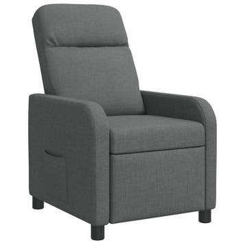 vidaXL Relaxfauteuil Donkergrijs Stof, Verzenden, Nieuw