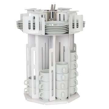 GGM Gastro | Kop & schotel dispenser - Roterend - Wit |, Verzenden