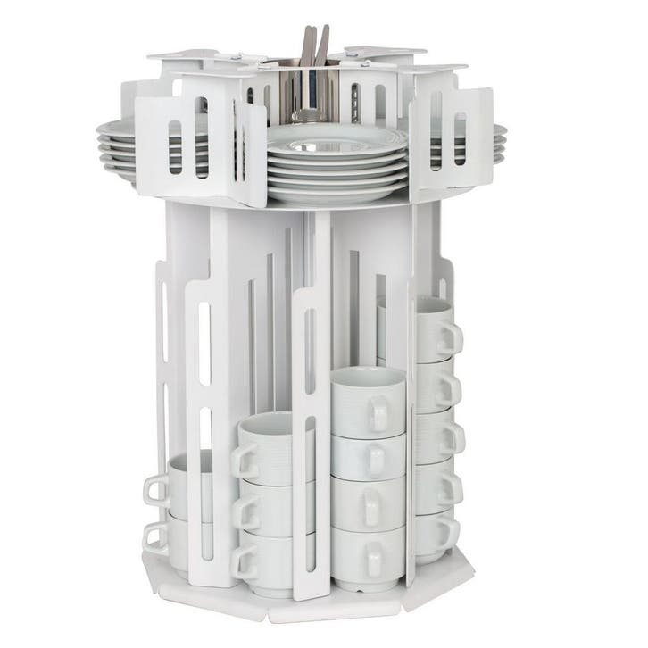 GGM Gastro | Kop & schotel dispenser - Roterend - Wit |, Zakelijke goederen, Horeca | Overige, Verzenden