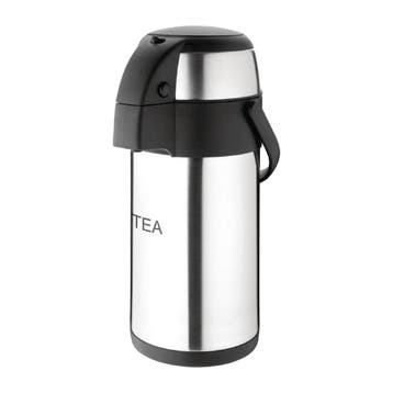 Olympia RVS pomp thermoskan Tea 3L, Verzenden