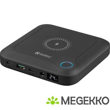Sandberg 420-57 powerbank 24000 mAh Draadloos opladen Zwart, Verzenden, Nieuw, Sandberg