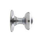 Vaste ronde deurknop 80mm in mat nikkel - voor binnen en..., Ophalen of Verzenden, Nieuw, Koper of Messing, Overige typen