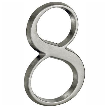Huisnummer 8 Roman 120 mm mat nikkel PVD, Verzenden, Nieuw