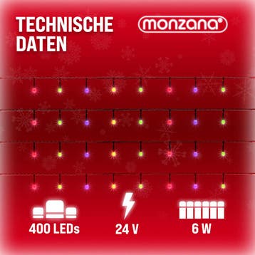 Kerstverlichting Kleurig 40m (Kerst artikelen, Interieur), Verzenden, Nieuw