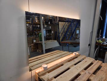 Ink spiegel SP4 140 x 80 cm met LED boven/onder verlichting, Ophalen of Verzenden, Nieuw, Bad