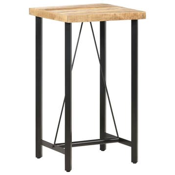vidaXL Bartafel 60x60x107 cm ruw mangohout, Huis en Inrichting, Verzenden, Nieuw