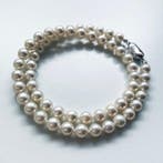 Halsketting Zilver Parel - PSLAkoya6.5-7.0mm, Sieraden, Tassen en Uiterlijk, Kettingen, Nieuw