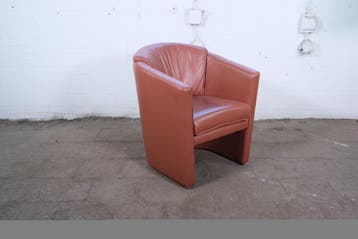 Lederen fauteuil terracotta luxe zitcomfort zeer nette staat, Zakelijke goederen, Kantoor en Winkelinrichting | Kantoormeubilair en Inrichting