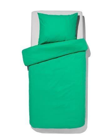 HEMA Dekbedovertrek 140x200/220cm zacht katoen groen, Huis en Inrichting, Slaapkamer | Beddengoed, Verzenden, Nieuw
