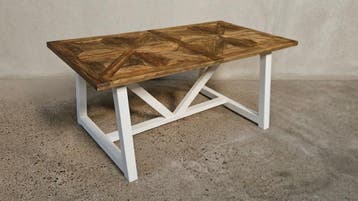 !SALE! Landelijke eettafel in Chassigny kasteelvloer motief, Huis en Inrichting, Tafels | Eettafels, Riviera Maison Landelijk