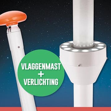 Vlaggenmast 7 meter + verlichting, Diversen, Vlaggen en Wimpels, Verzenden, Nieuw