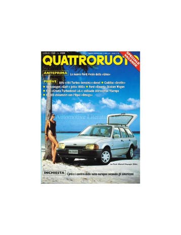 1988 QUATTRORUOTE MAGAZINE 393 ITALIAANS, Nieuw, Author