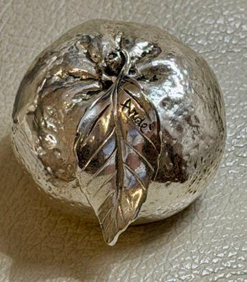 Beeldje - Mandarin (tangerine) - .925 zilver gelamineerd
